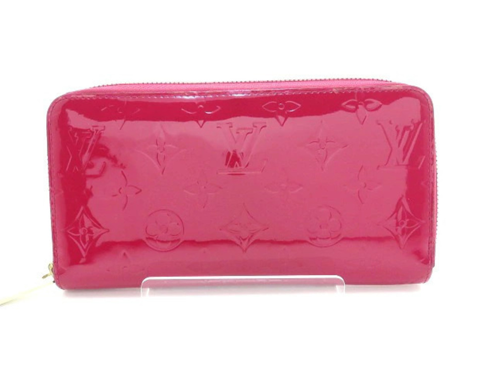 LOUIS VUITTON Long Wallet Zippy Vernis Rose Pink Indien